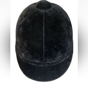 Charles Owen The Hampton Black Velvet Equestrian Riding Helmet Size 7.5/58 GUC